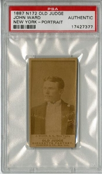 1887 N172 Old Judge John Ward - Portrait PSA Authentic